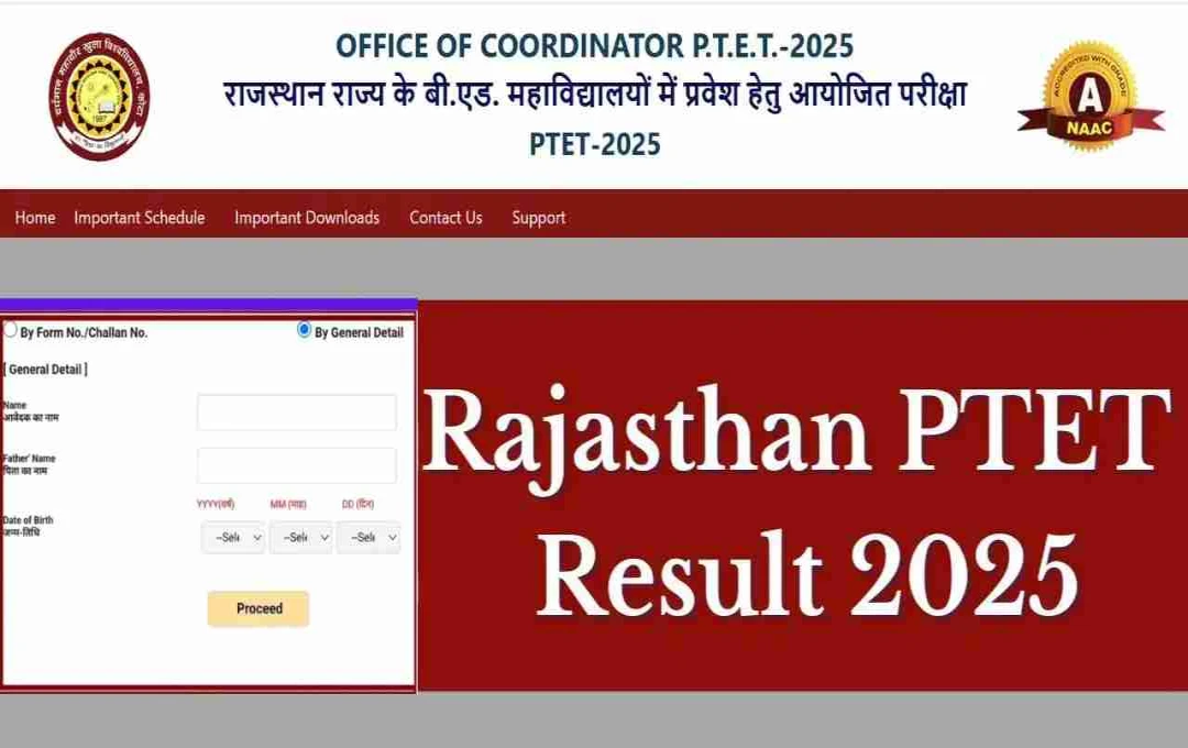 Rajasthan PTET Result 2025: राजस्थान B.Ed एंट्रेंस परीक्षा का रिजल्ट जल्द, जानें कैसे करें चेक