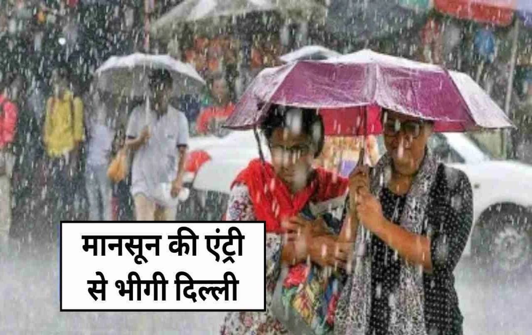 दिल्ली में मानसून की एंट्री: झमाझम बारिश से भीगी राजधानी, जानिए अगले चार दिन कैसा रहेगा मौसम?