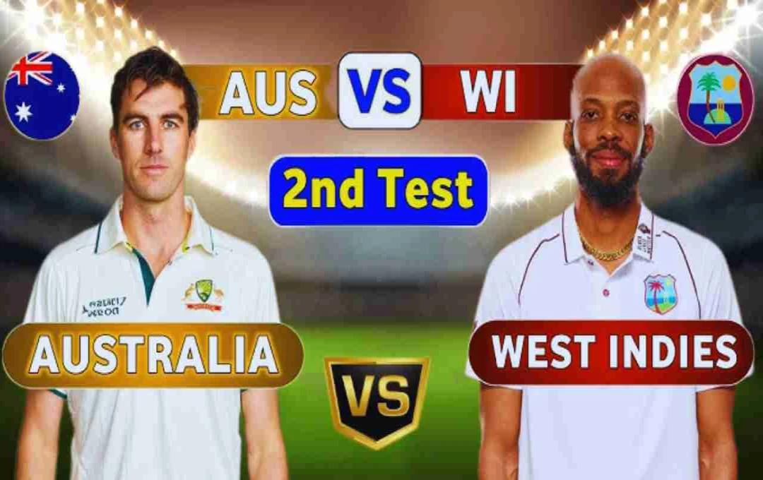 WI vs AUS 2nd Test: दूसरे दिन गेंदबाज़ों का जलवा, ऑस्ट्रेलिया 45 रन की बढ़त के बावजूद दबाव में