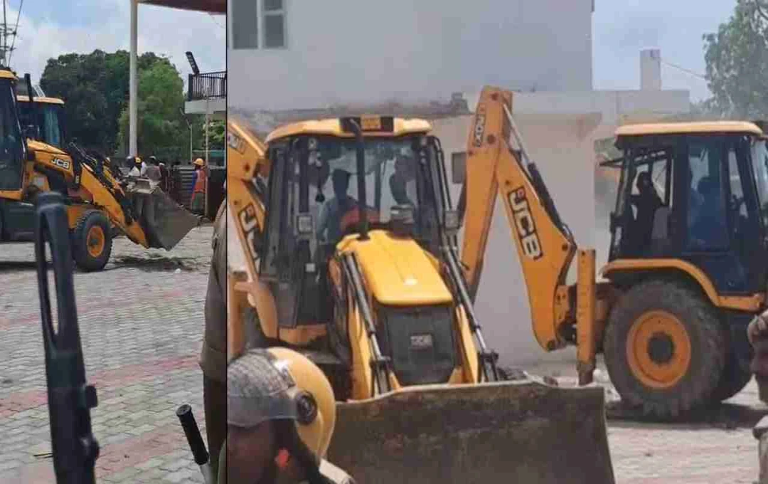 Balrampur Administration Demolishes Illegal Mansion of Jamaluddin alias Chhangur Baba in Conversion Case