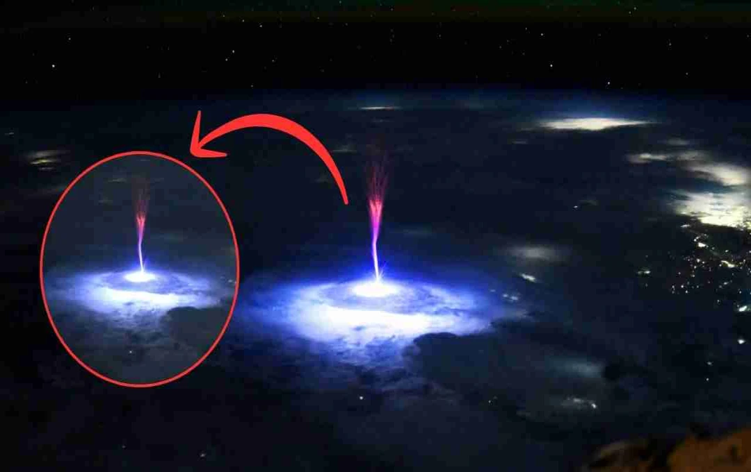 আন্তর্জাতিক মহাকাশ স্টেশন থেকে বিরল 'স্প্রাইট'-এর ছবি: নতুন দিগন্ত উন্মোচন
