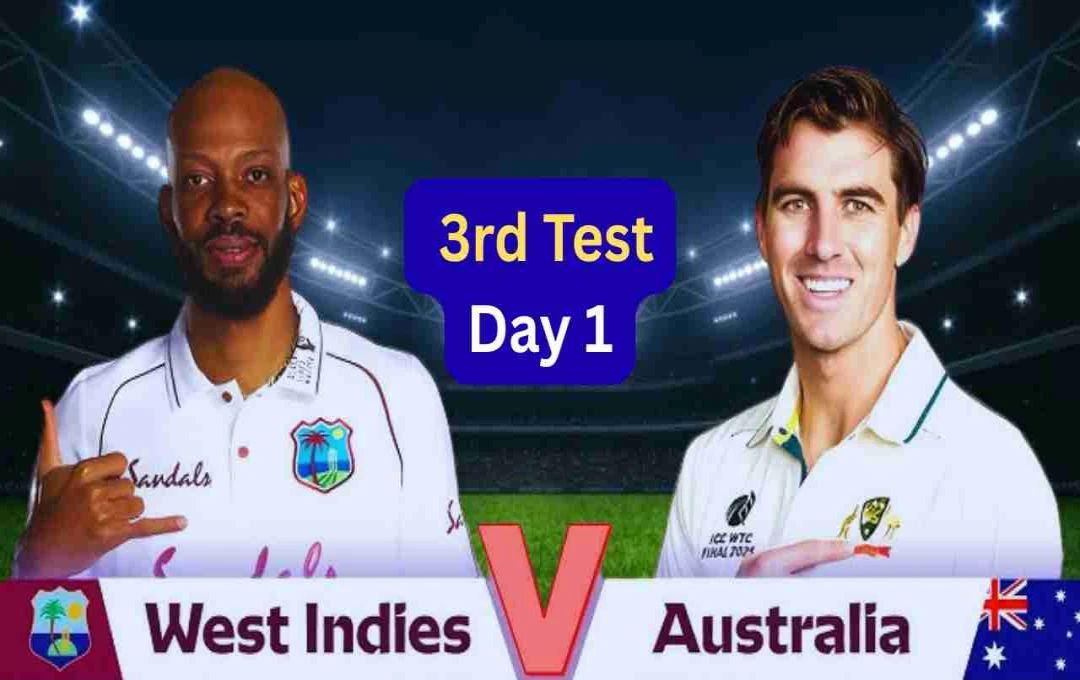 WI vs AUS 3rd Test Day 1: वेस्टइंडीज ने ध्वस्त की ऑस्ट्रेलिया की बल्लेबाजी, पहले दिन 225 रन पर ऑलआउट