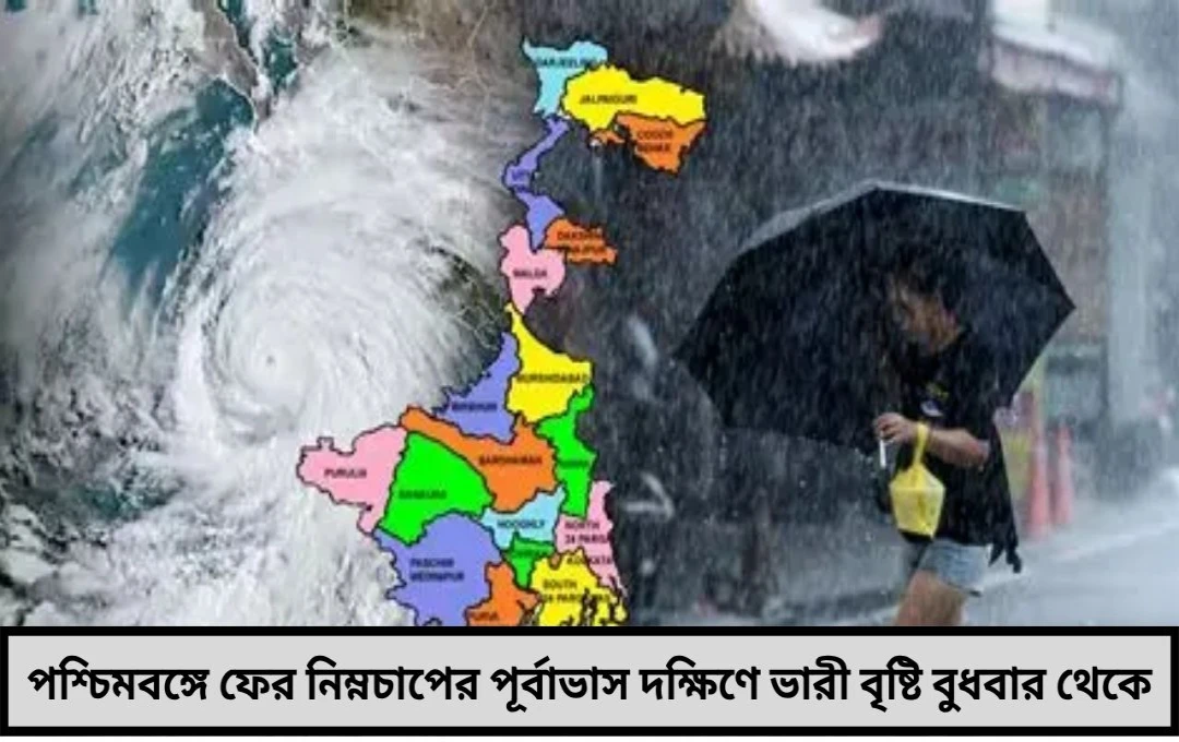 বঙ্গোপসাগরে ফের নিম্নচাপ বুধবার তৈরি হবে ঘূর্ণাবর্ত দক্ষিণবঙ্গে বৃষ্টি নিয়ে সতর্কতা জারি