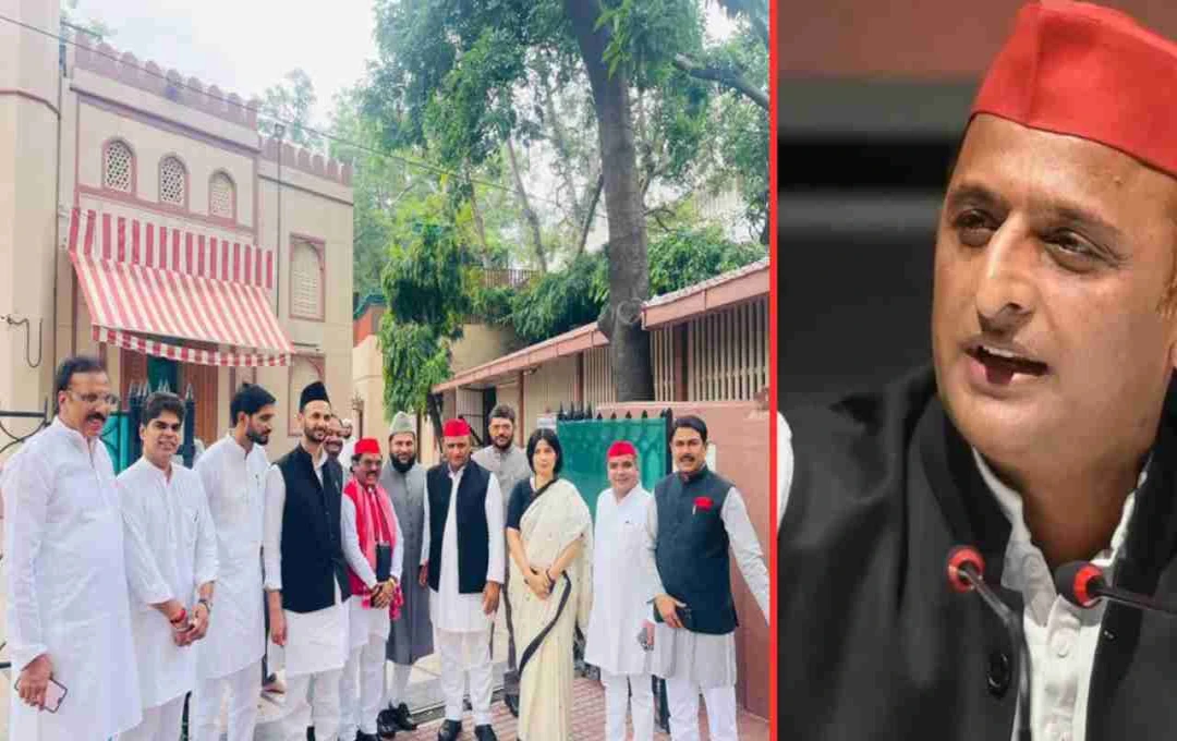 मस्जिद में बैठक पर गरमाई सियासत, BJP ने साधा निशाना तो अखिलेश यादव ने किया करारा पलटवार