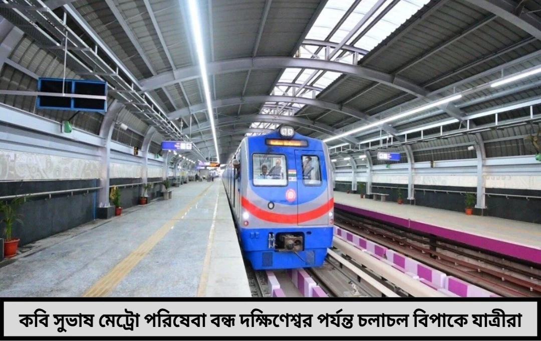 ফের ধাক্কা কলকাতা মেট্রোর ব্লু লাইনে কবি সুভাষ থেকে বন্ধ পরিষেবা দক্ষিণেশ্বর পর্যন্ত আংশিক চলাচল বিপাকে নিত্যযাত্রী
