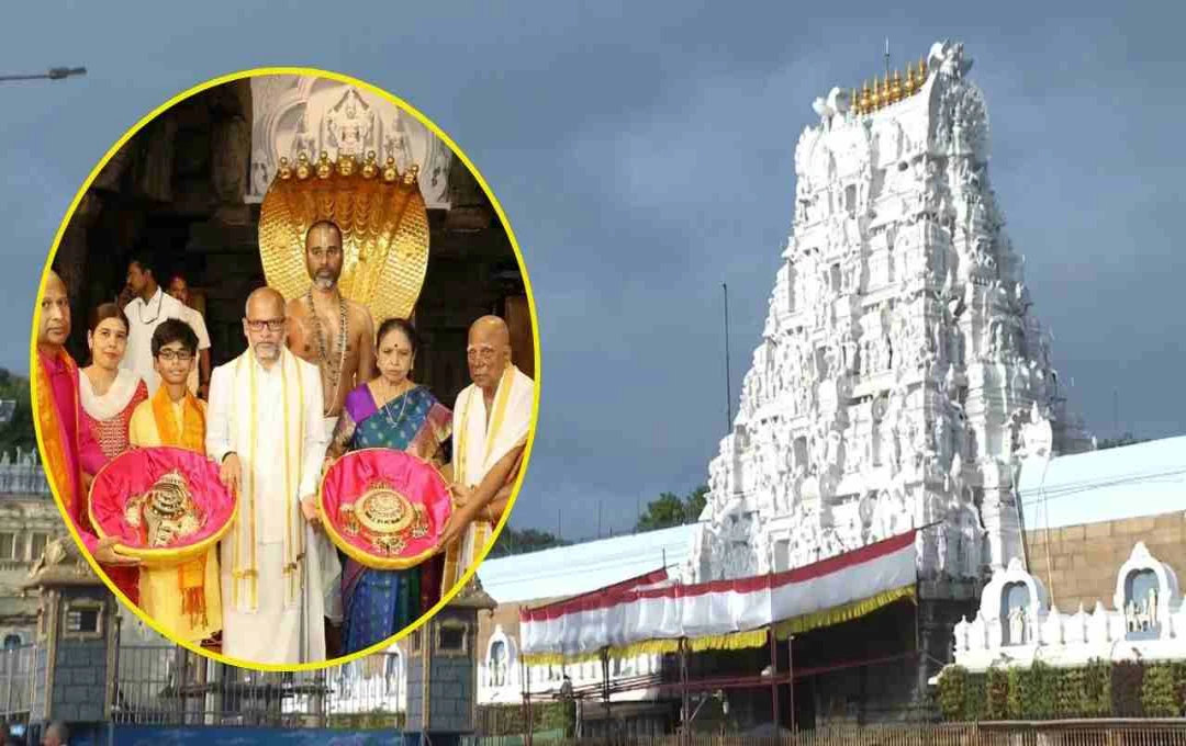 Sudarshan Enterprises Donates Golden Conch and Chakra Worth ₹2.4 Crore to Tirupati Temple