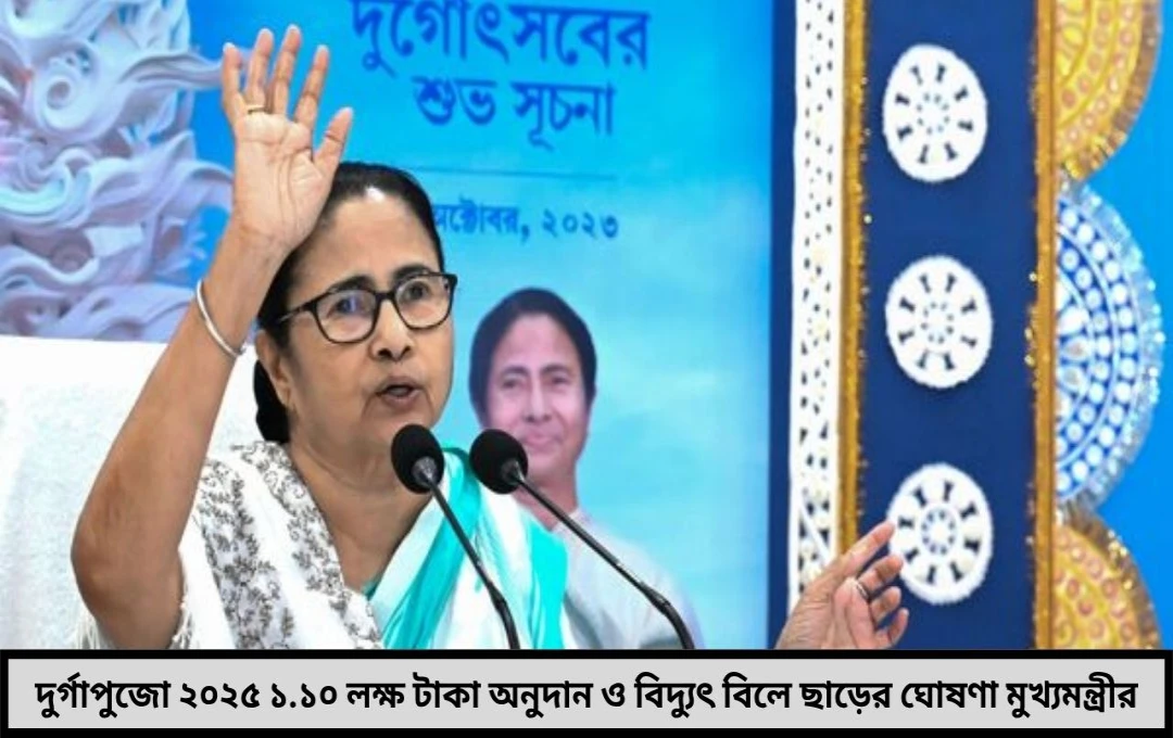 পুজো উদ্যোক্তাদের জন্য বিরাট ঘোষণা মুখ্যমন্ত্রীর