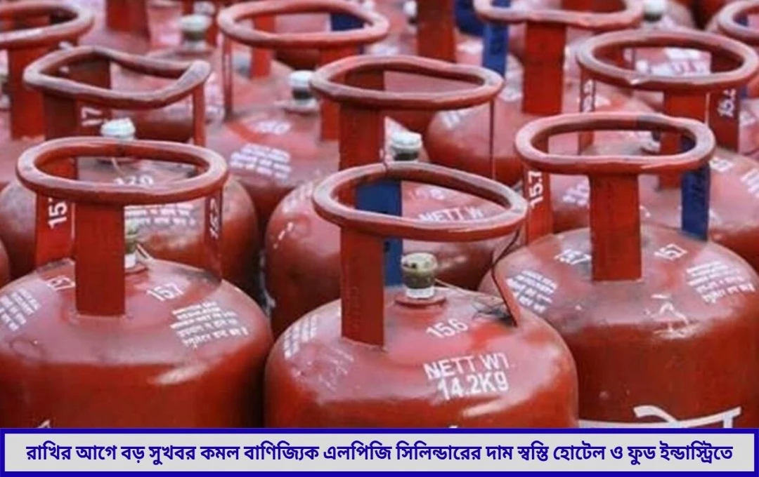 রাখির আগে বড় সুখবর বাণিজ্যিক গ্যাস সিলিন্ডারের দামে হঠাৎ কাটছাঁট স্বস্তি হোটেল ও রেঁস্তোরায়