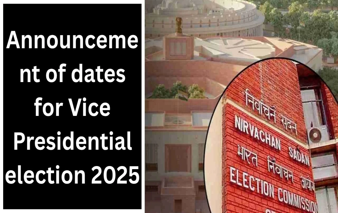 Vice Presidential Election 2025: Schedule Announced, Voting on September 9th