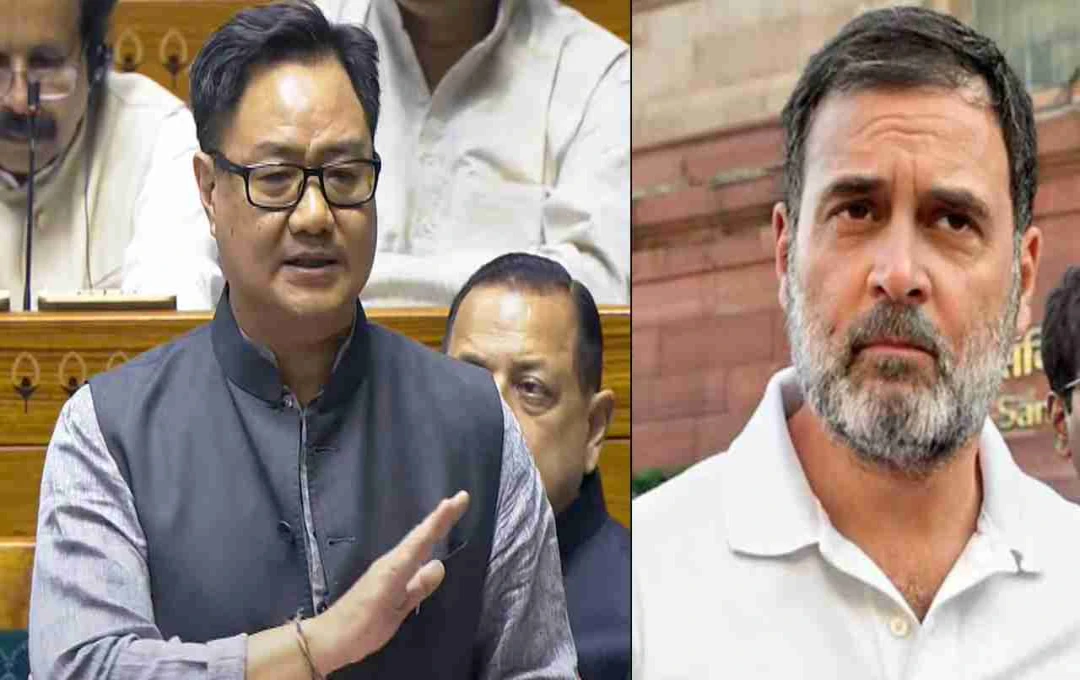 Kiren Rijiju Slams Rahul Gandhi's 'Dead Economy' Remark, Cites Damage to India's Image