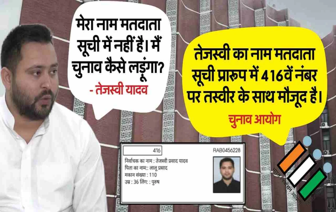 Tejashwi Yadav's Voter List Claim Sparks Controversy in Bihar Politics
