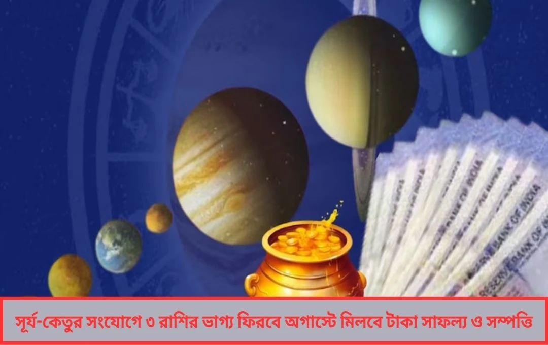 ভয়ঙ্কর দুঃসময় শেষ সূর্য-কেতুর বিরল সংযোগে ভাগ্য বদলাবে ৩ রাশির অগস্টে খুলে যাবে সম্পদের ঝাঁপি!