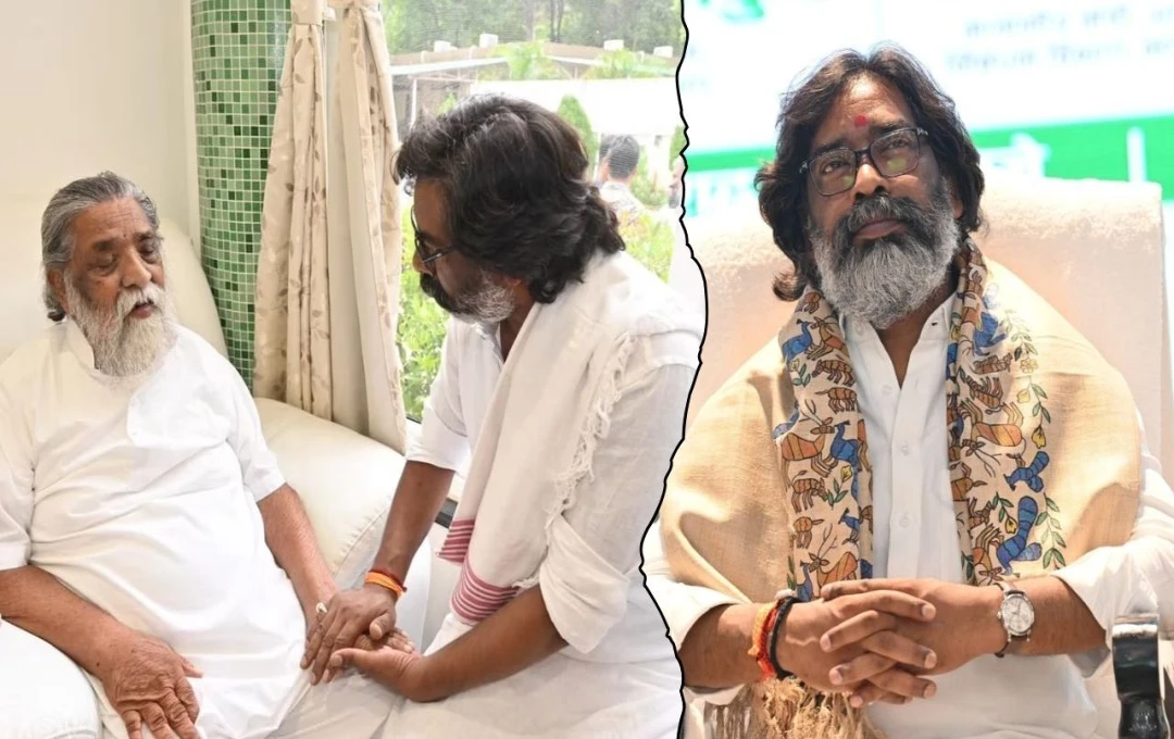 Hemant Soren's Heartfelt Tribute to His Father, Shibu Soren, After His Passing