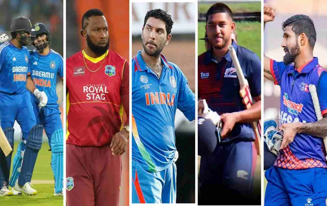 T20I में एक ओवर में सबसे ज्यादा रन बनाने वाले टॉप 5 बल्लेबाज: डेरियस विसर ने रचा इतिहास