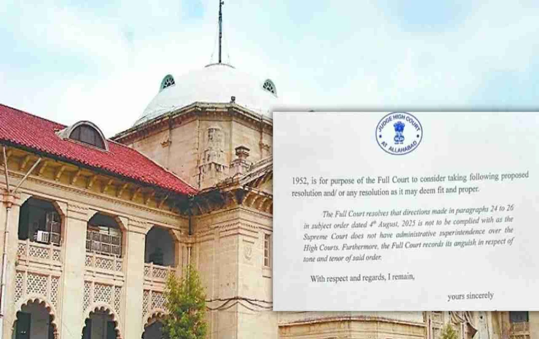 এলাহাবাদ হাইকোর্টের ১৩ বিচারকের প্রধান বিচারপতিকে চিঠি: বিচার বিভাগীয় স্বাধীনতা নিয়ে প্রশ্ন
