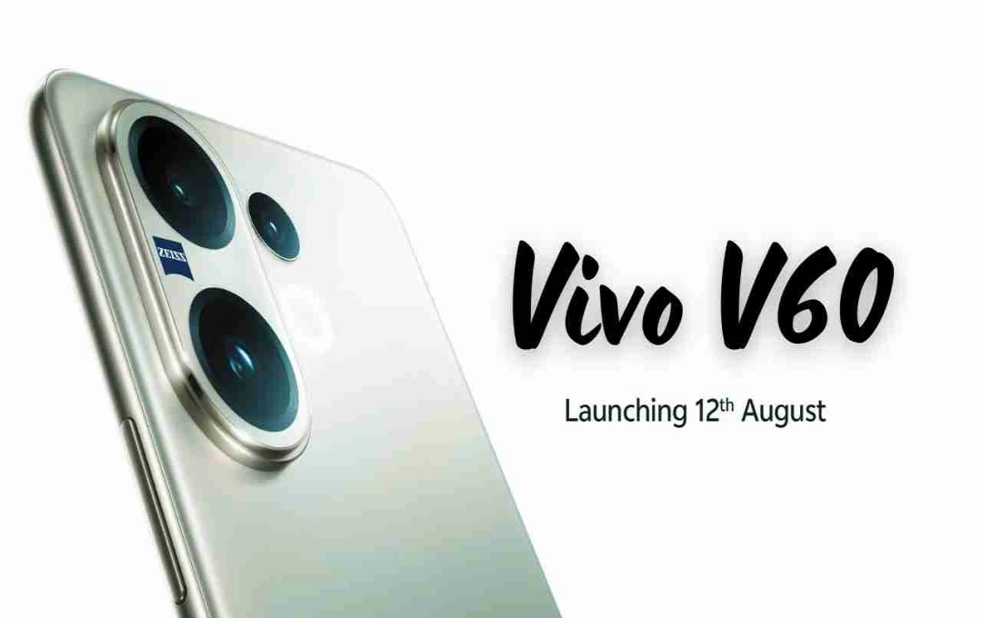 Vivo V60 आज होगा लॉन्च: दमदार प्रोसेसर, Zeiss कैमरा और 6,500mAh की बड़ी बैटरी के साथ