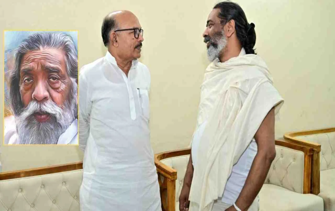 Political Leaders Pay Tribute to Shibu Soren and Meet with CM Hemant Soren in Nemra