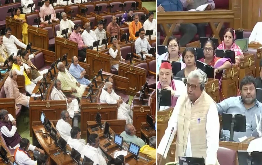 UP: विधानमंडल सत्र में फतेहपुर मकबरे की घटना पर सपा ने किया प्रदर्शन, सरकार ने दिया कड़ा जवाब