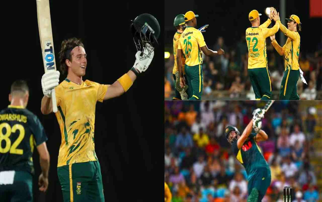 South Africa Levels T20 Series Against Australia with Brevis's Century