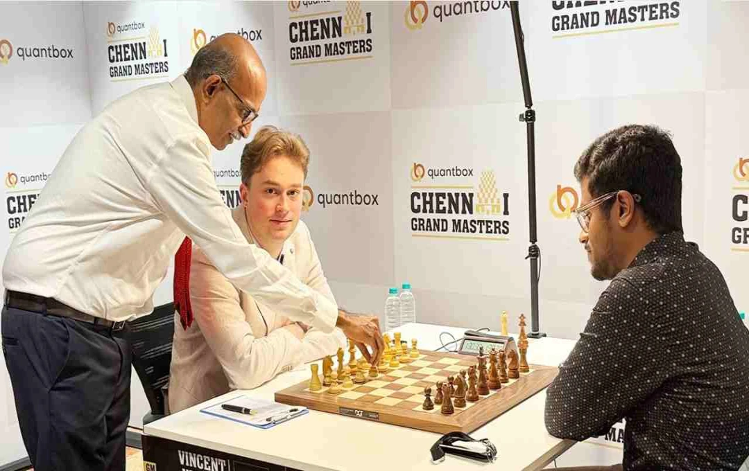 Chennai Grand Masters 2025: विंसेंट केमर शीर्ष पर बरकरार, अर्जुन एरिगैसी ने खेला ड्रॉ 