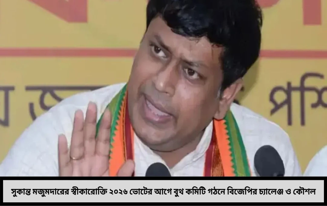 সুকান্ত মজুমদারের স্বীকারোক্তি ২০২৬ ভোটের আগে বিজেপির সাংগঠনিক দুর্বলতার খোলামেলা মন্তব্য