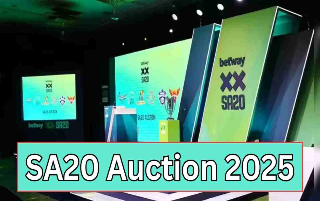 SA20 Auction 2025: करोड़ों में लगेंगे खिलाड़ियों पर दांव, घरेलू क्रिकेटरों को मिल सकता है बड़ा मौका 