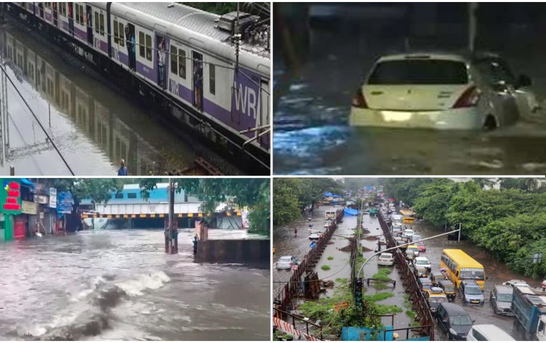 টানা বৃষ্টিতে বিপর্যস্ত মুম্বই – বিমানবন্দরে জল জমে ব্যাহত পরিষেবা
