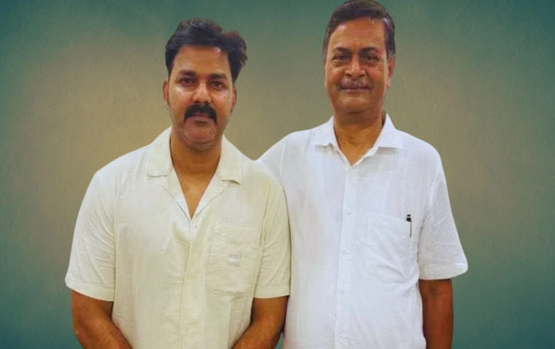 Pawan Singh's Meeting with R.K. Singh Sparks Political Speculation in Bihar