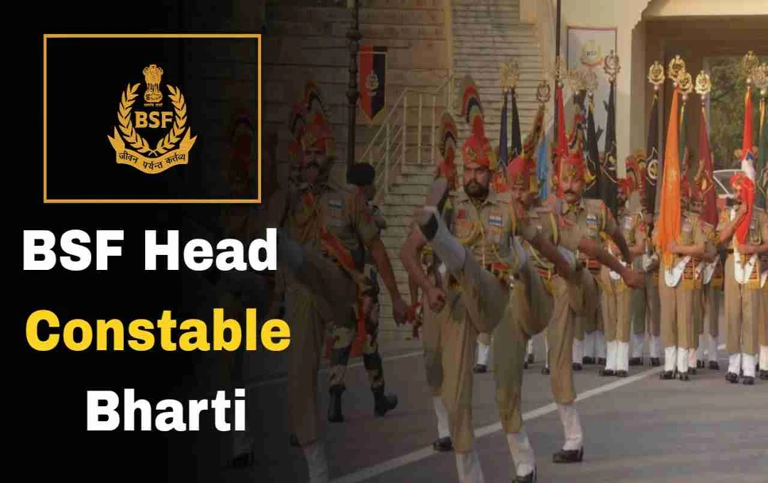 BSF भर्ती 2025: हेड कांस्टेबल पदों के लिए ऑनलाइन आवेदन 24 अगस्त से होंगे शुरू, चेक करें पूरी डिटेल