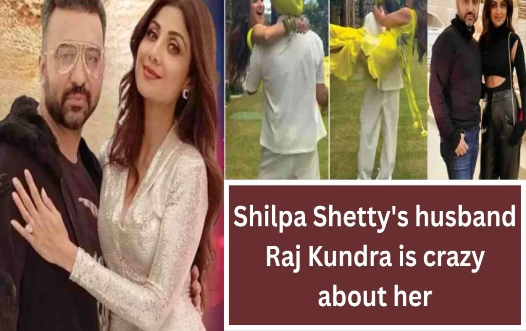 Romantic Moment: Raj Kundra Lifts Shilpa Shetty in Viral Video