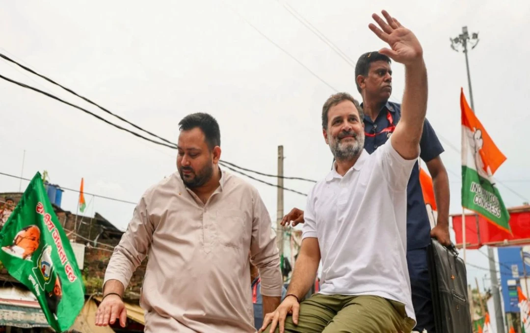 বিহার: মুঙ্গেরে রাহুল গান্ধী ও তেজস্বী যাদবের ভোটার অধিকার যাত্রা, জোর প্রস্তুতি