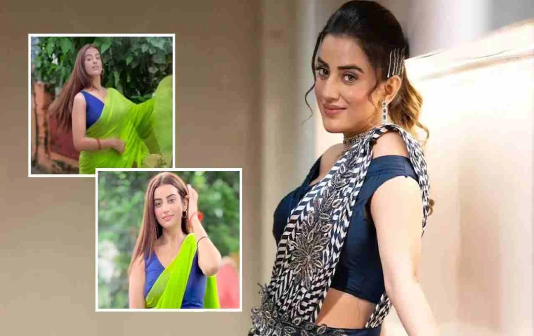 সবুজ শাড়িতে অপরূপা अक्षরা সিং, মুগ্ধ ভক্তরা