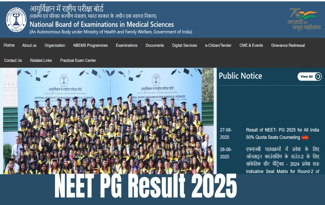 NEET PG Result 2025: প্রকাশিত মেধা তালিকা, রোল নম্বর দিয়ে ফলাফল দেখুন