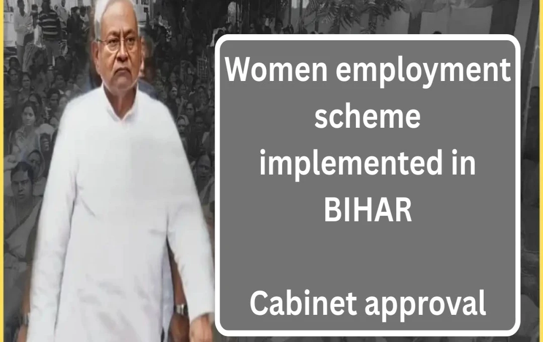 Bihar Approves 'Chief Minister Mahila Rozgar Yojana' to Boost Women's Employment