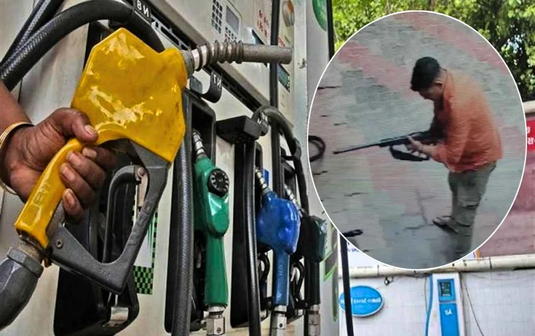 Youths Fire at Madhya Pradesh Petrol Pump After Being Refused Fuel for Not Wearing Helmets