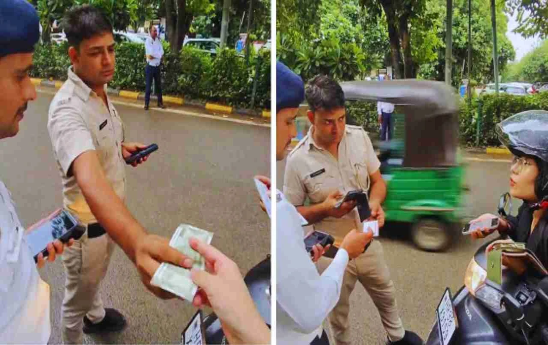 गुरुग्राम में जापानी पर्यटक से रिश्वत लेने पर 3 ट्रैफिक पुलिसकर्मी निलंबित, वीडियो वायरल