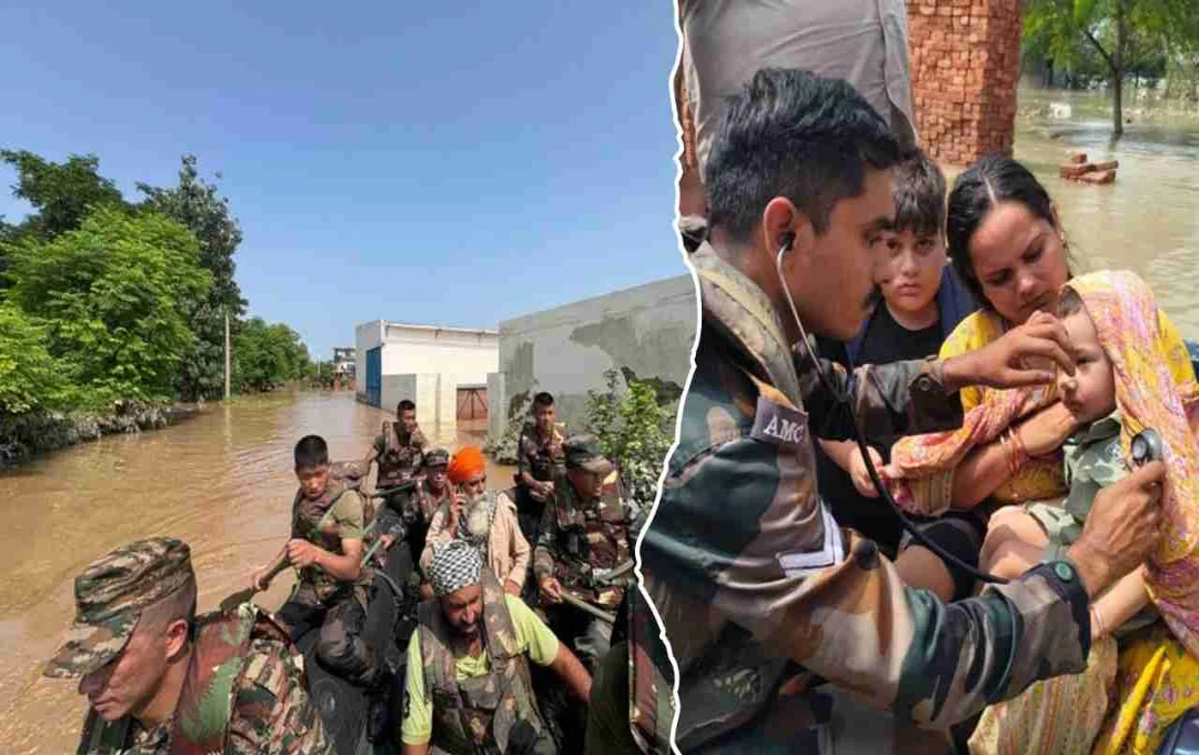 Indian Army Leads Extensive Flood Relief Operations in Punjab, Saving Lives Amidst Devastation
