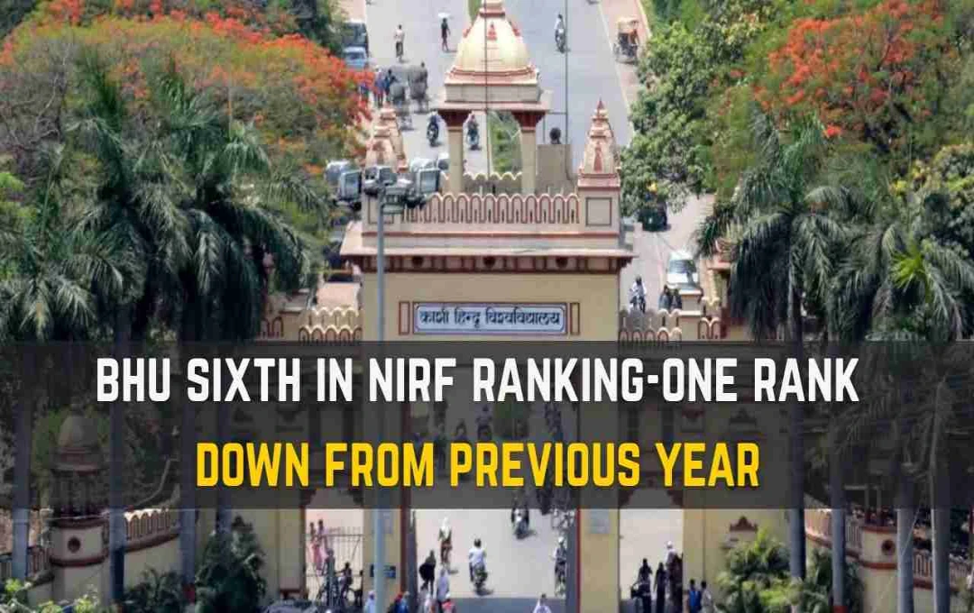 NIRF 2025: বারাণসী হিন্দু বিশ্ববিদ্যালয় (BHU) সামগ্রিক র‍্যাঙ্কিংয়ে ষষ্ঠ স্থানে, মেডিকেল ও ইঞ্জিনিয়ারিং বিভাগে উল্লেখযোগ্য অগ্রগতি