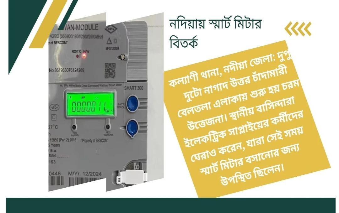 নদিয়ায় স্মার্ট মিটার বিতর্ক: বিদ্যুতের বিল দ্বিগুণ, উত্তেজনার ঝড়