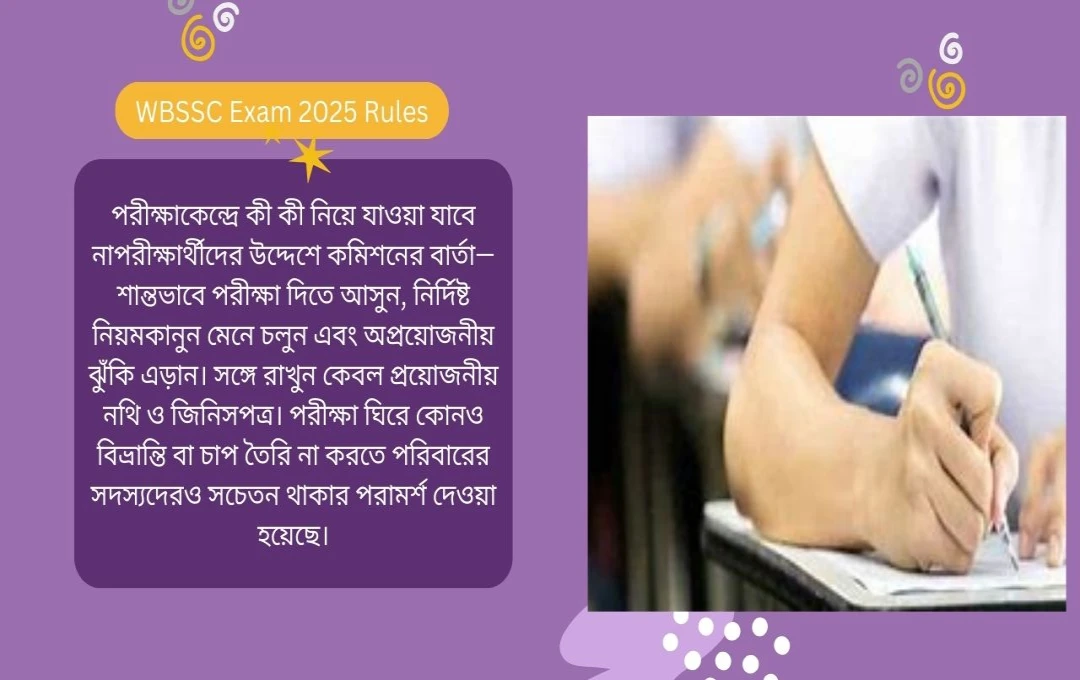 WBSSC Exam 2025 পরীক্ষার আগে কী নিয়ে যাবেন, কী নিয়ে যাবেন না—কমিশনের স্পষ্ট নিয়মকানুন প্রকাশ
