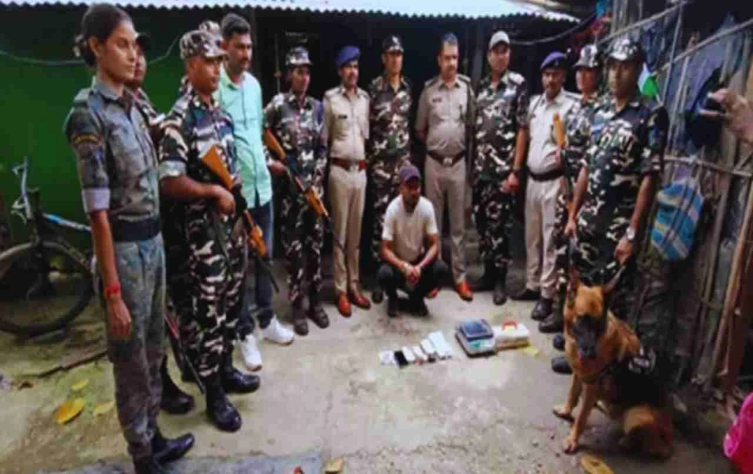 बिहार-नेपाल बॉर्डर पर बड़ी सफलता, 218 ग्राम ब्राउन शुगर और 1.90 लाख रुपये के साथ तस्कर गिरफ्तार