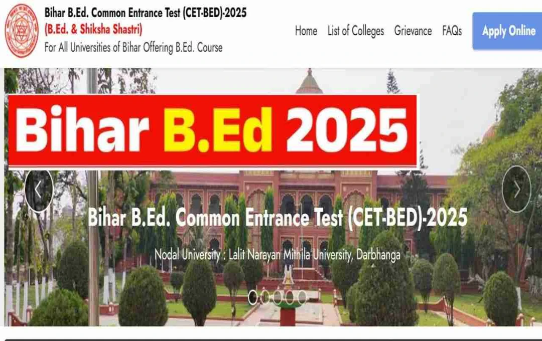 Bihar B.Ed Entrance Exam 2025 Notification Released: Application Begins September 9