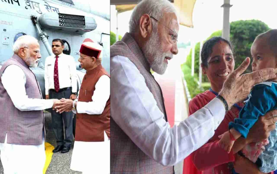 PM Modi Visits Himachal Pradesh Flood Victims, Offers Solace and Assurance of Aid