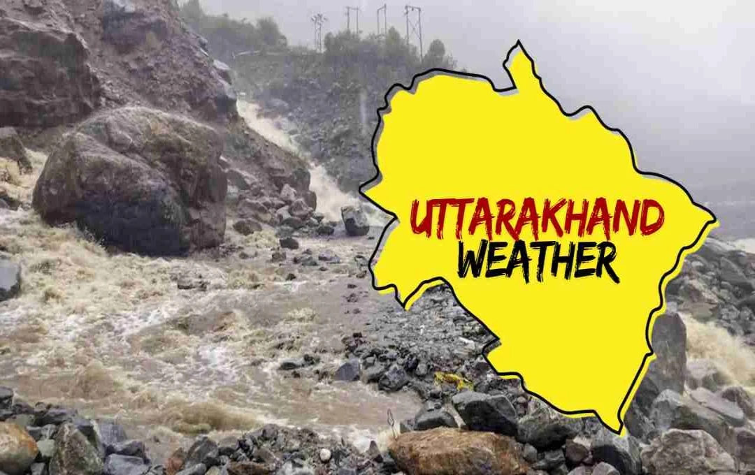 Yellow Alert for Heavy Rainfall in Uttarakhand's Hilly Regions, Roads Affected