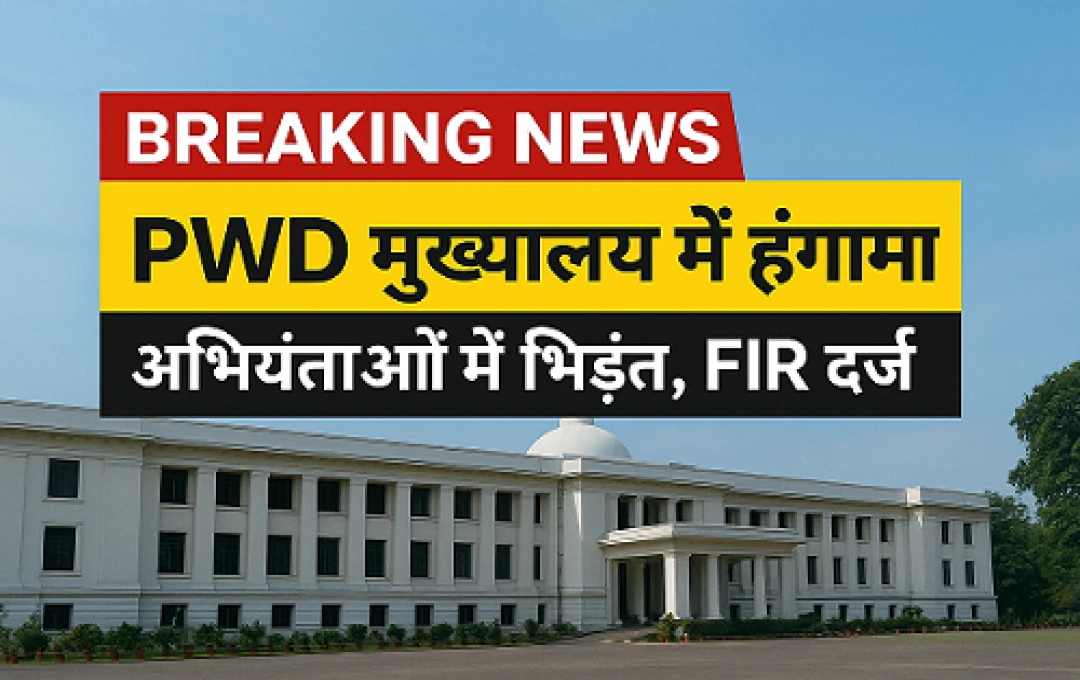 लखनऊ PWD मुख्यालय में हंगामा: सहायक अभियंता और प्रमुख अभियंता में भिड़ंत, एफआईआर दर्ज