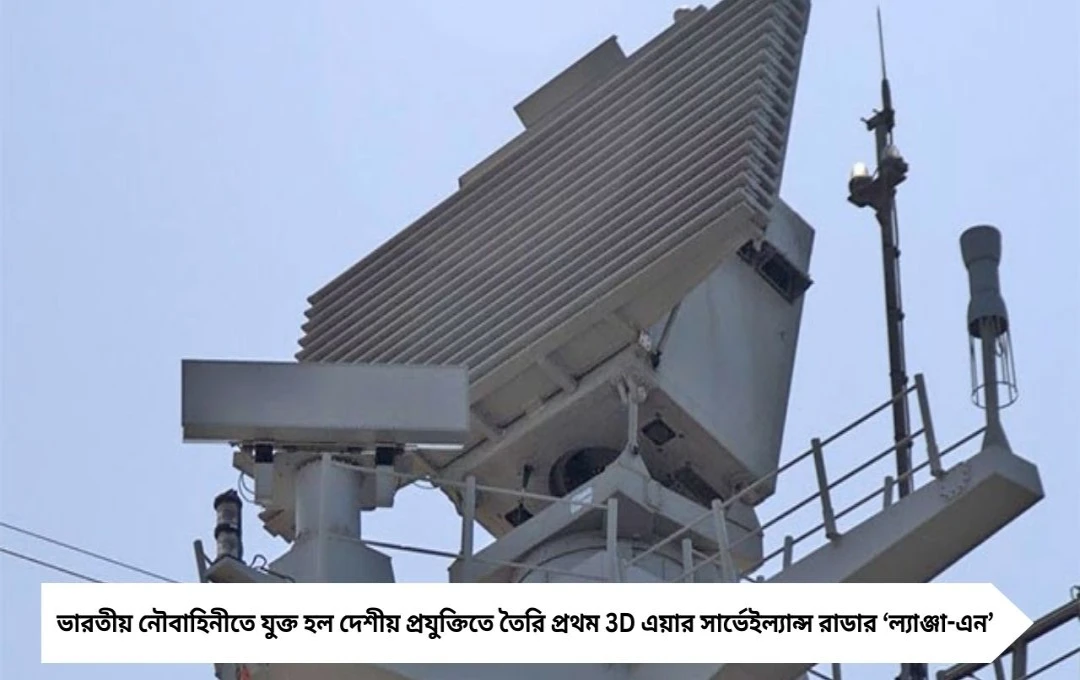 ভারতীয় নৌবাহিনীতে ‘ল্যাঞ্জা-এন রাডার’ সংযোজন: শত্রু বিমানের গতিবিধি ধরতে প্রস্তুত ভারত