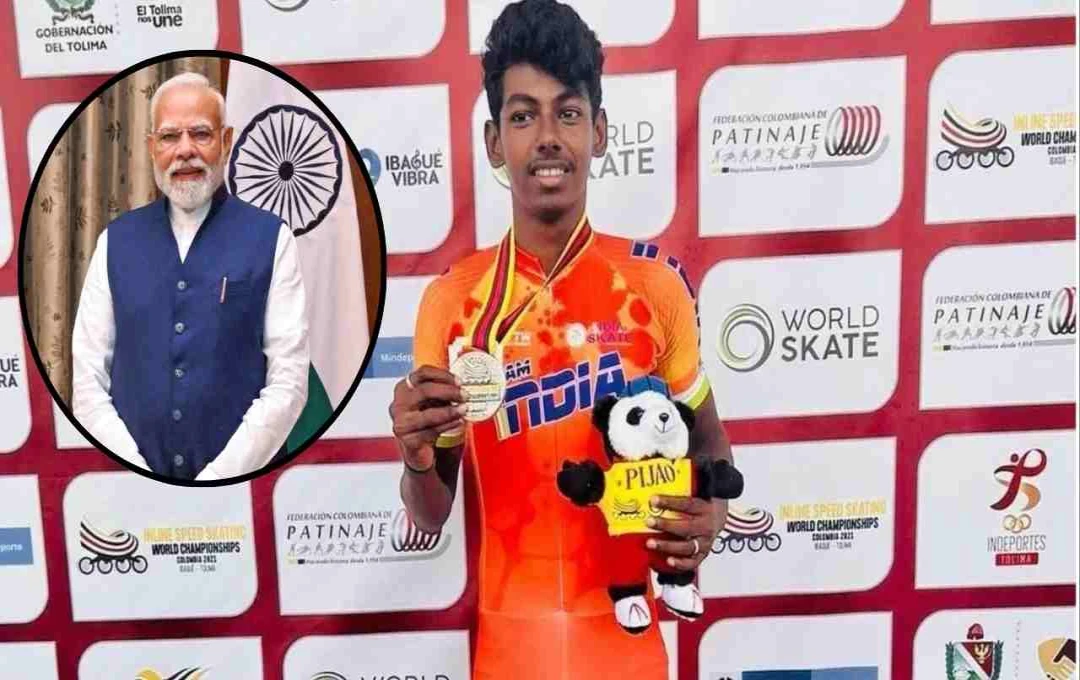स्पीड स्केटिंग वर्ल्ड चैंपियनशिप 2025: भारत के आनंदकुमार ने जीता गोल्ड, PM मोदी ने दी बधाई
