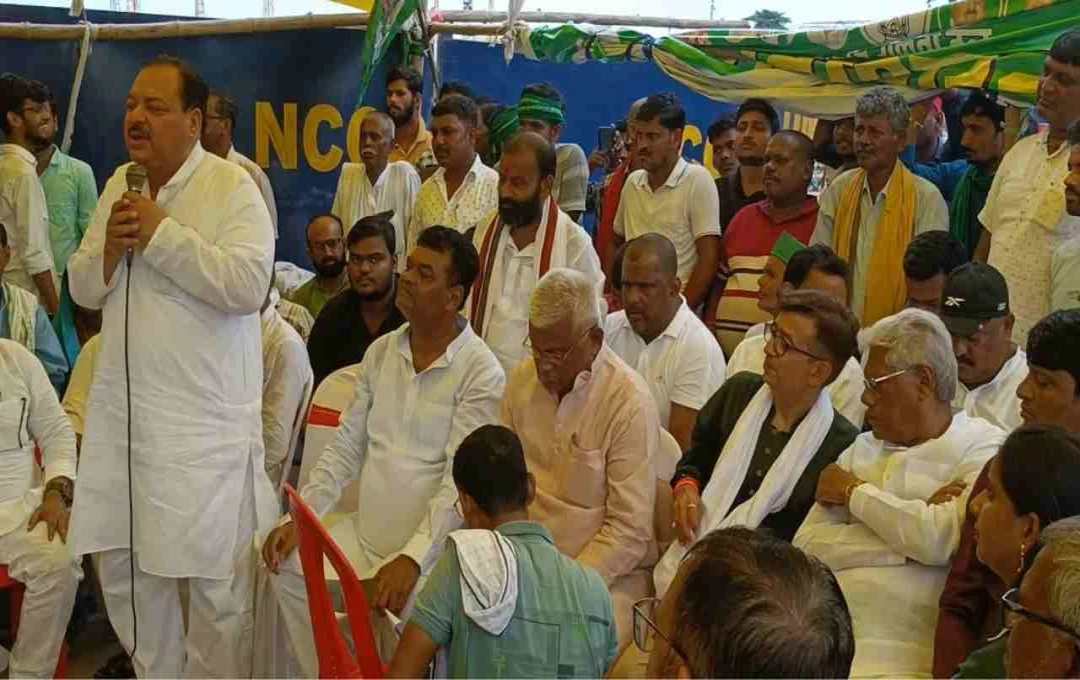 दरभंगा में RJD का महाधरना, मंत्री जीवेश कुमार को हटाने की उठाई मांग

