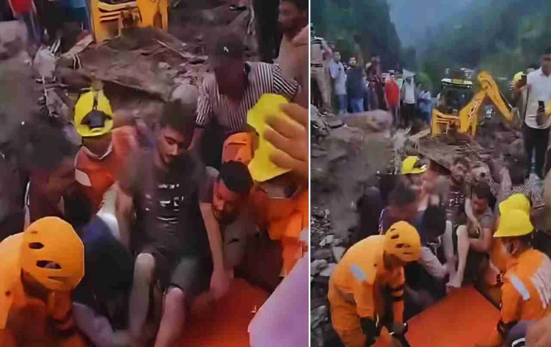 चमोली में बादल फटने से तबाही: 16 घंटे बाद मलबे से जिंदा निकला शख्स, 2 की मौत