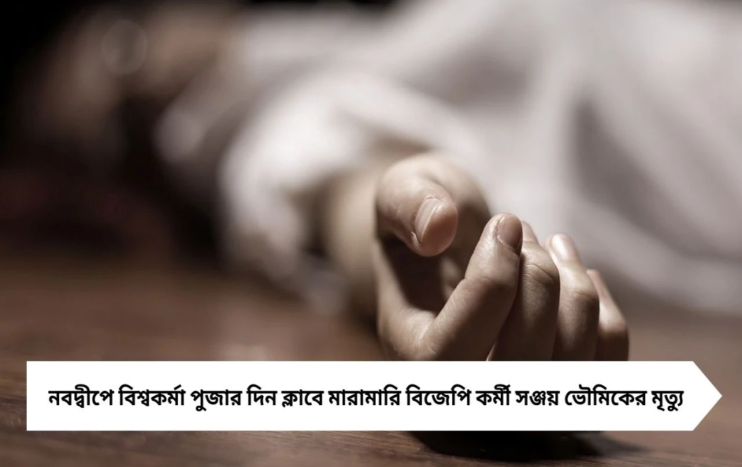 নবদ্বীপ বিশ্বকর্মা পুজো: বিজেপি কর্মী সঞ্জয়ের মৃত্যু, রাজনৈতিক উত্তেজনা